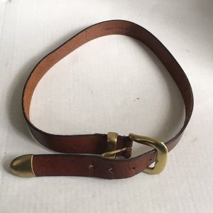 Vintage Brown Distressed Leather Belt